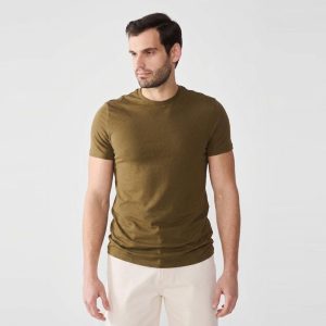T-shirt - Pier One - Basic - Pour Homme - Dark Olive