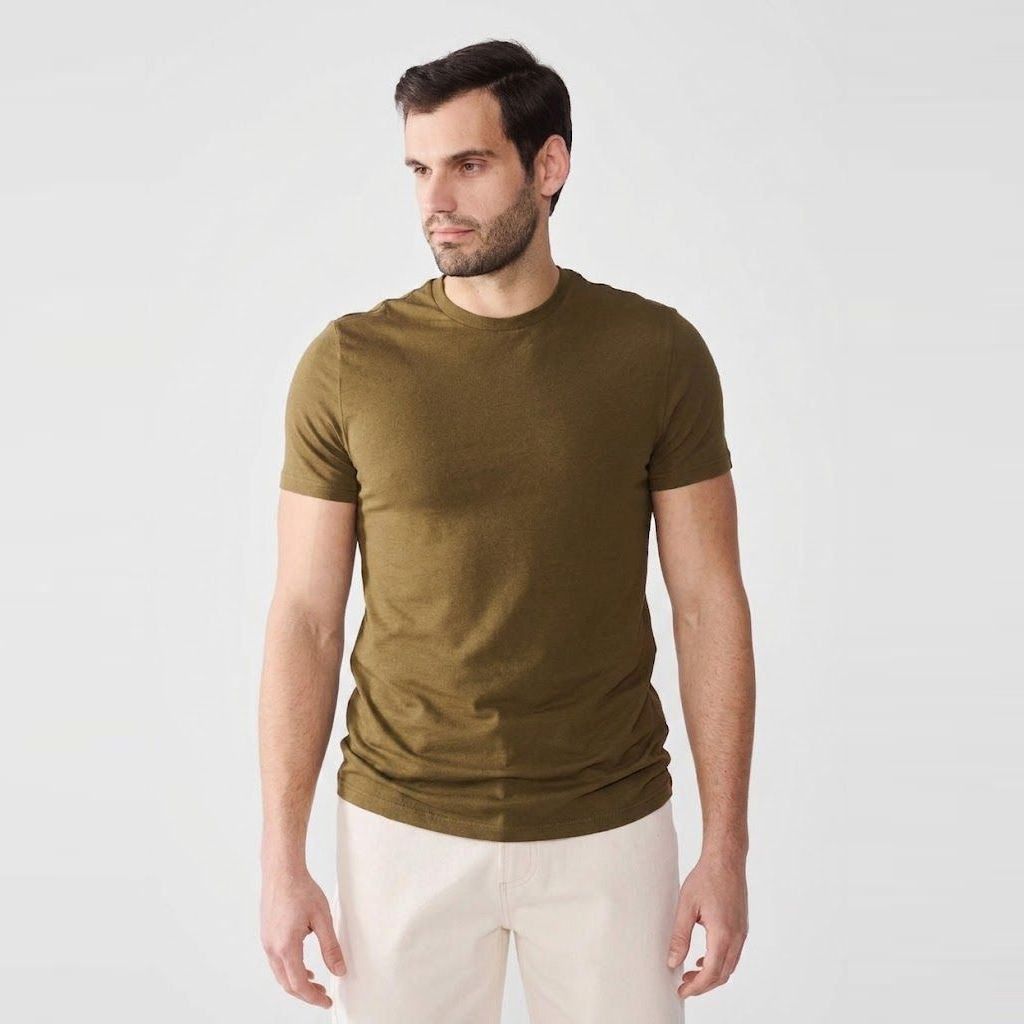 T-shirt - Pier One - Basic - Pour Homme - Dark Olive