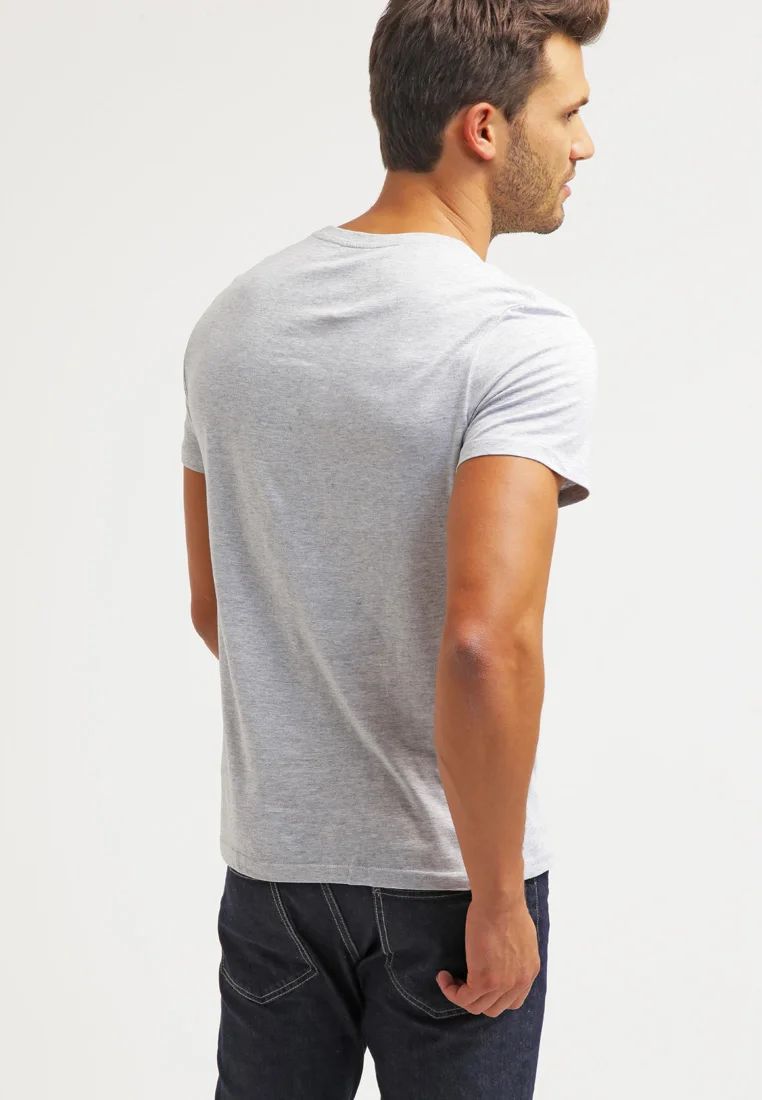 T-shirt - Pier One - Basic - Pour Homme - Light Grey Melange – Image 4