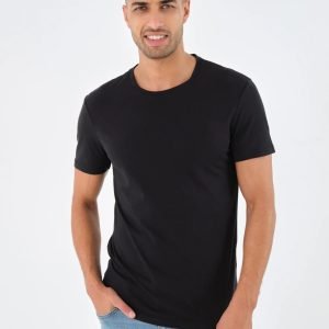 T-shirt - Pier One - Basic - Pour Homme -Noir