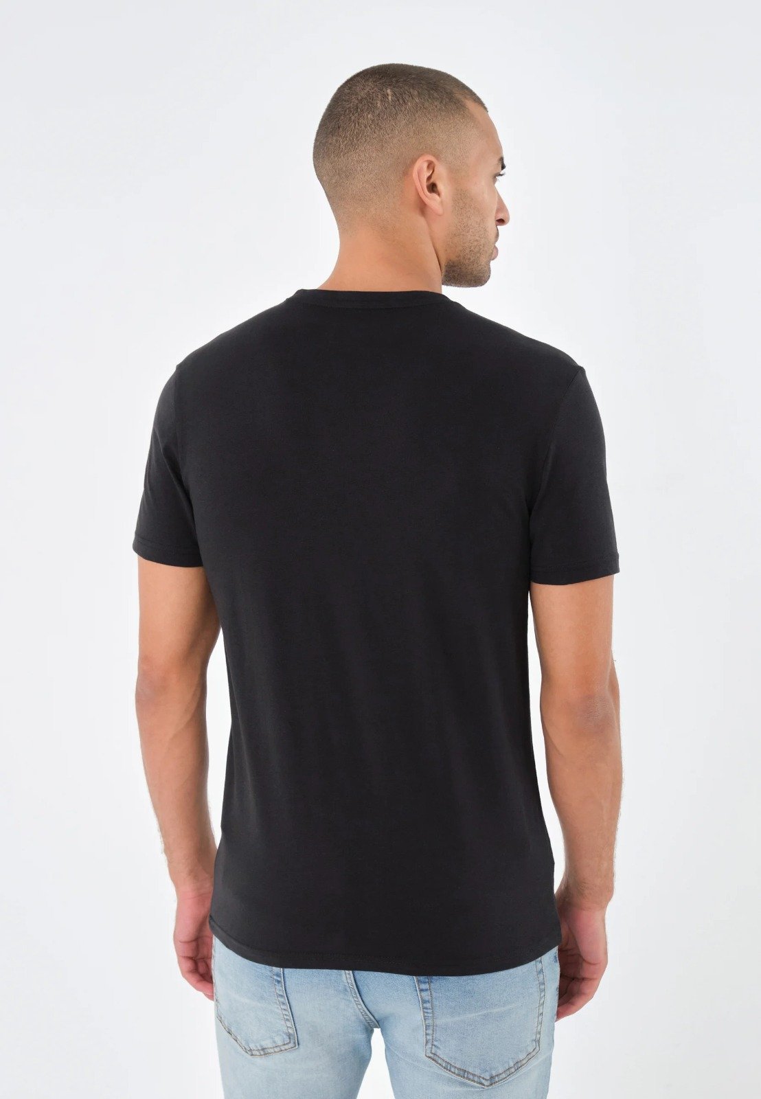 T-shirt - Pier One - Basic - Pour Homme -Noir – Image 5