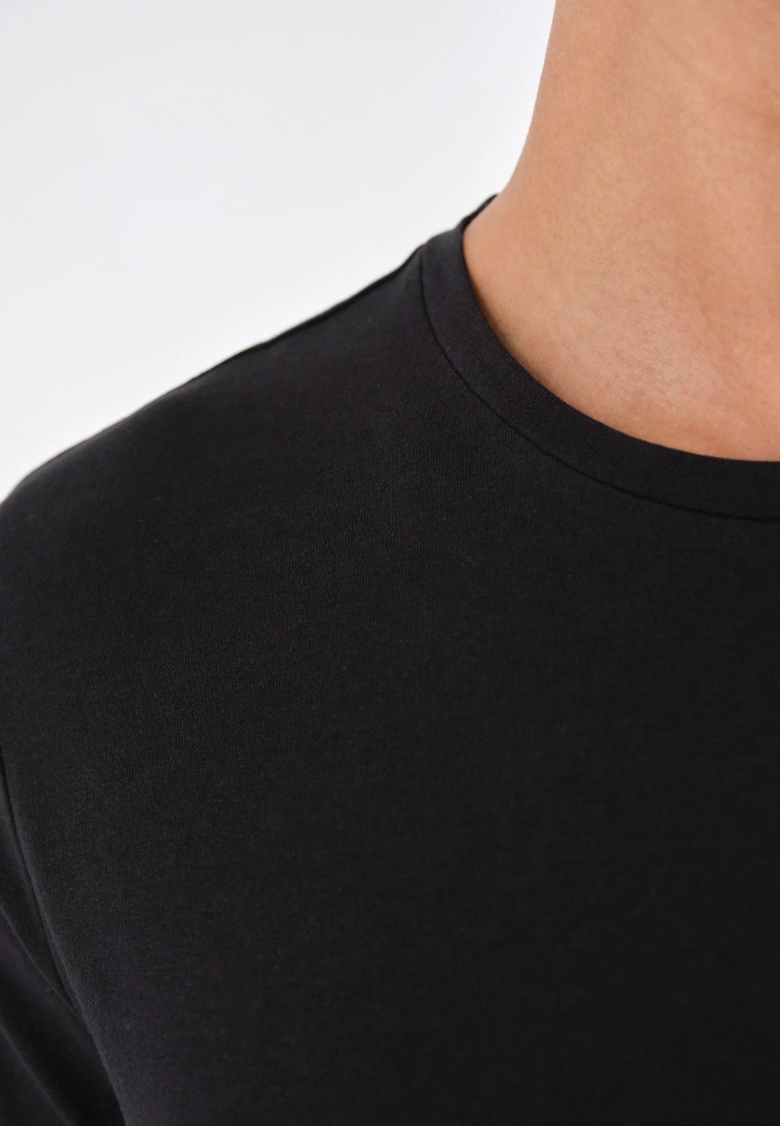 T-shirt - Pier One - Basic - Pour Homme -Noir – Image 3