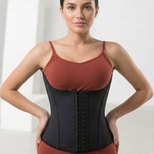 Corset – Gaine Amincissante Linea Latex- HS -7366 Noir