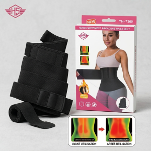 ceinture de sudation et de maintien abdominal - HS-YH-7360-Noir