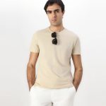 T-shirt - Pier One - Basic - Pour Homme - Beige Clair