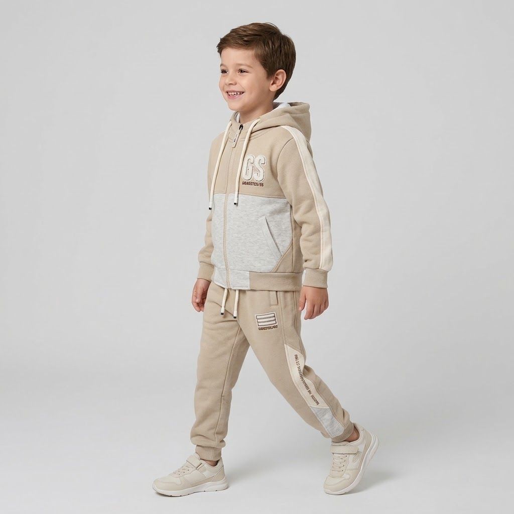 Ensemble Survêtement Gangster Pour Enfant - Beige – Image 3