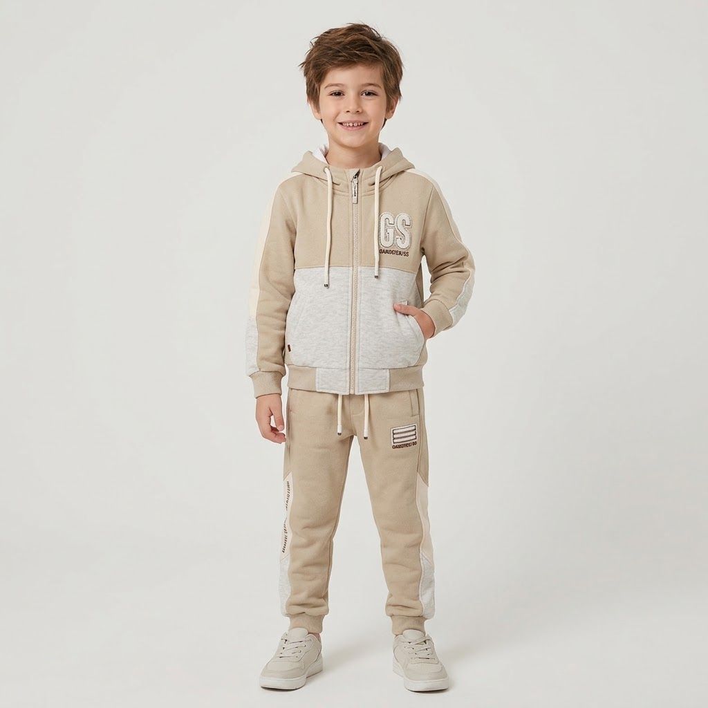 Ensemble Survêtement Gangster Pour Enfant - Beige