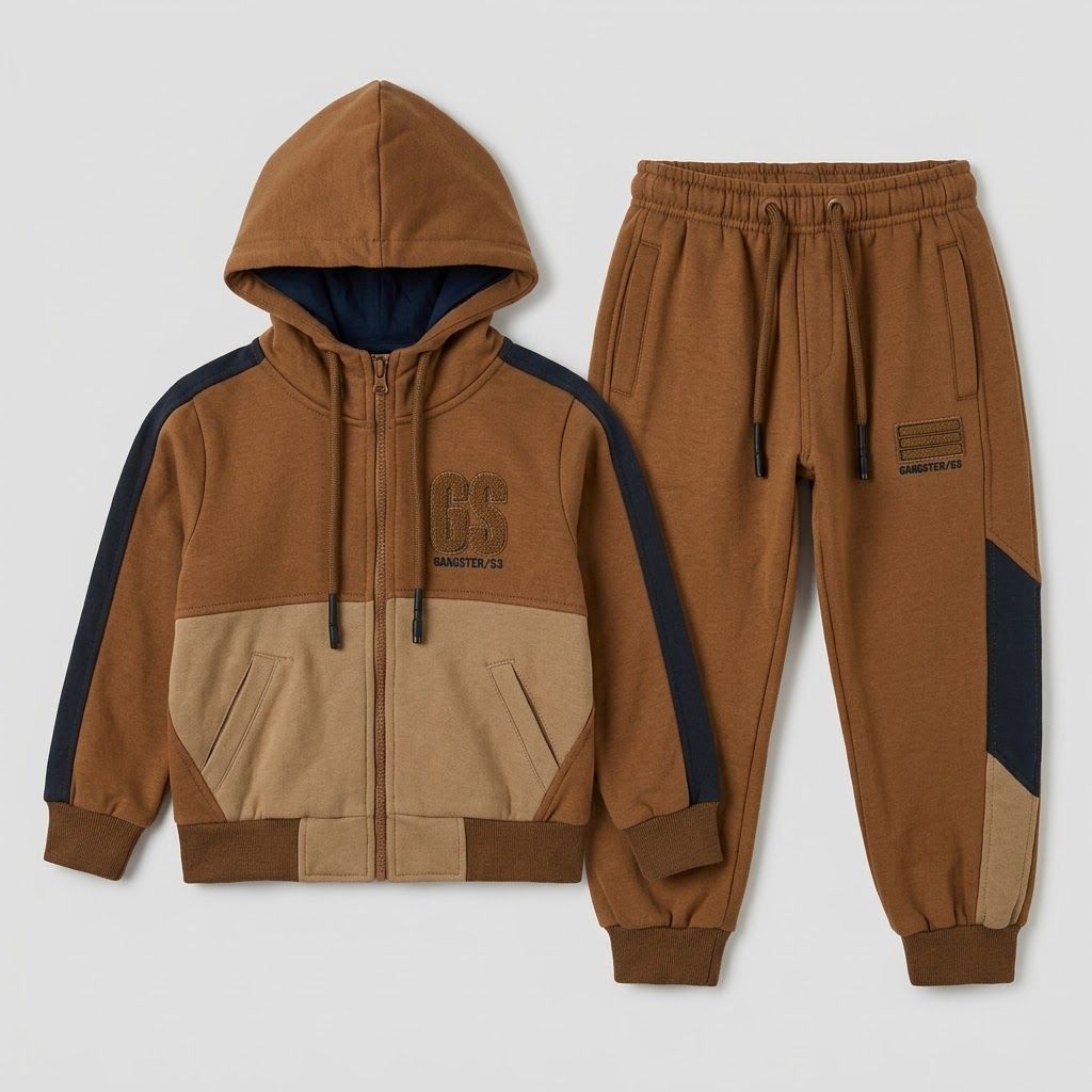 Ensemble Survêtement Gangster Pour Enfant - Marron – Image 5
