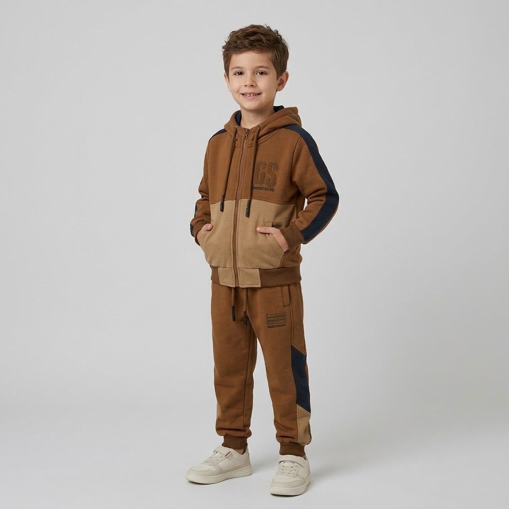 Ensemble Survêtement Gangster Pour Enfant - Marron