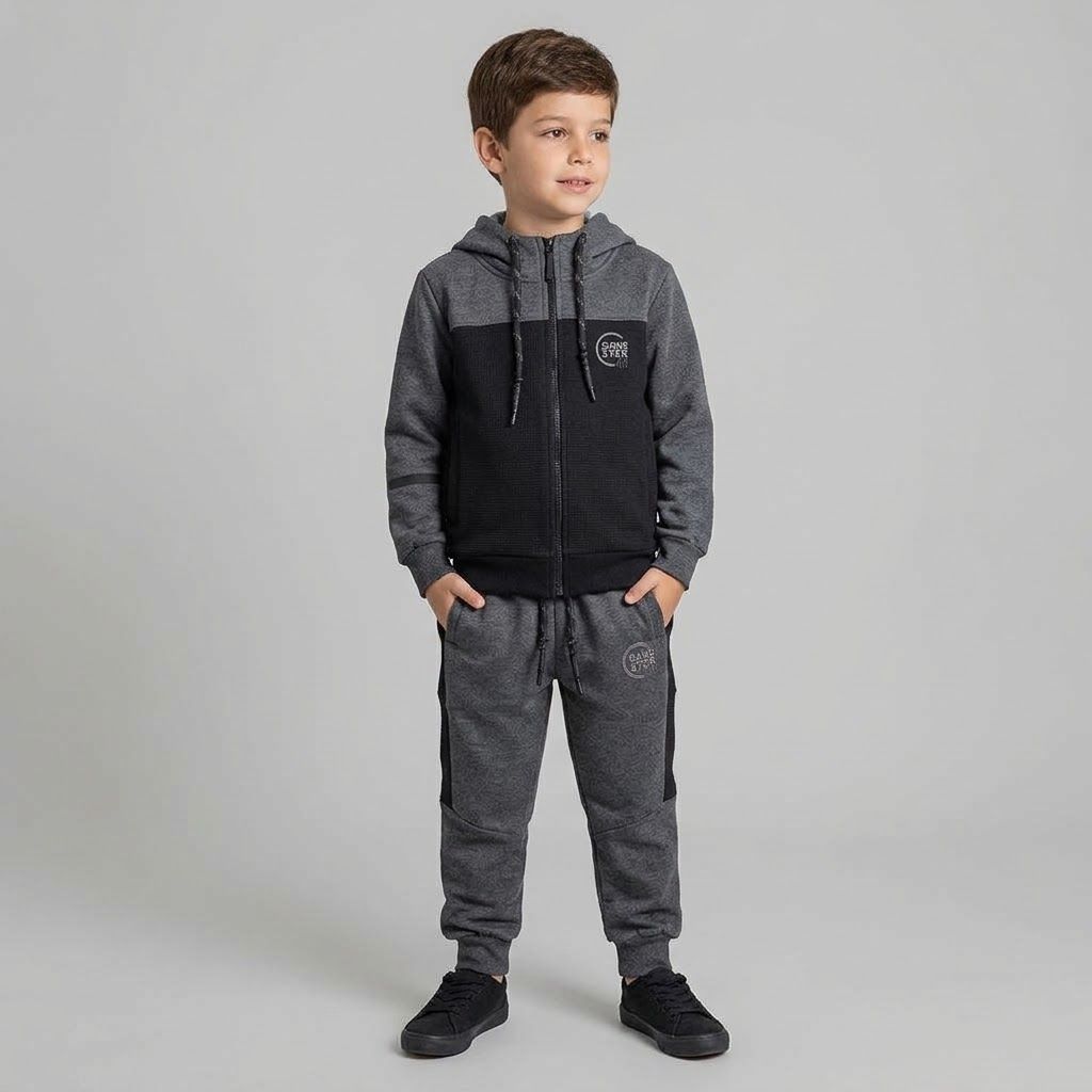 Ensemble Survêtement Gangster Pour Enfant - Noir Gris