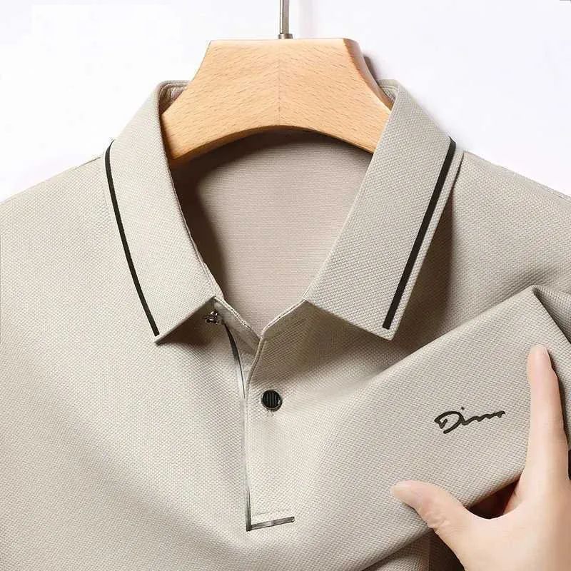 Polo Manche Longue Dinn - En Maille Texturée - Beige – Image 5